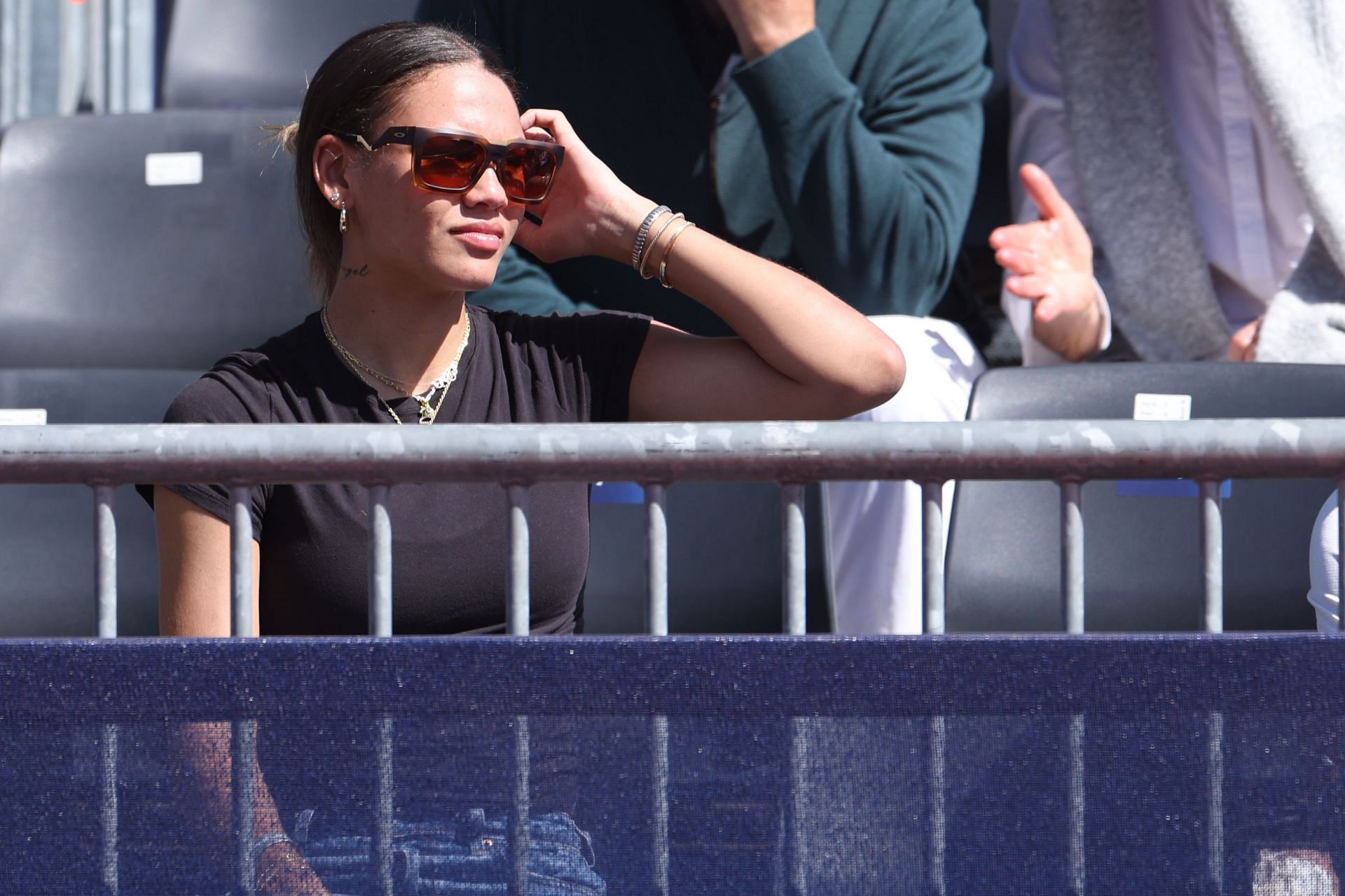 Ben Shelton's girlfriend Trinity Rodman watches him play at the BMW Open 2025 - Source: Getty